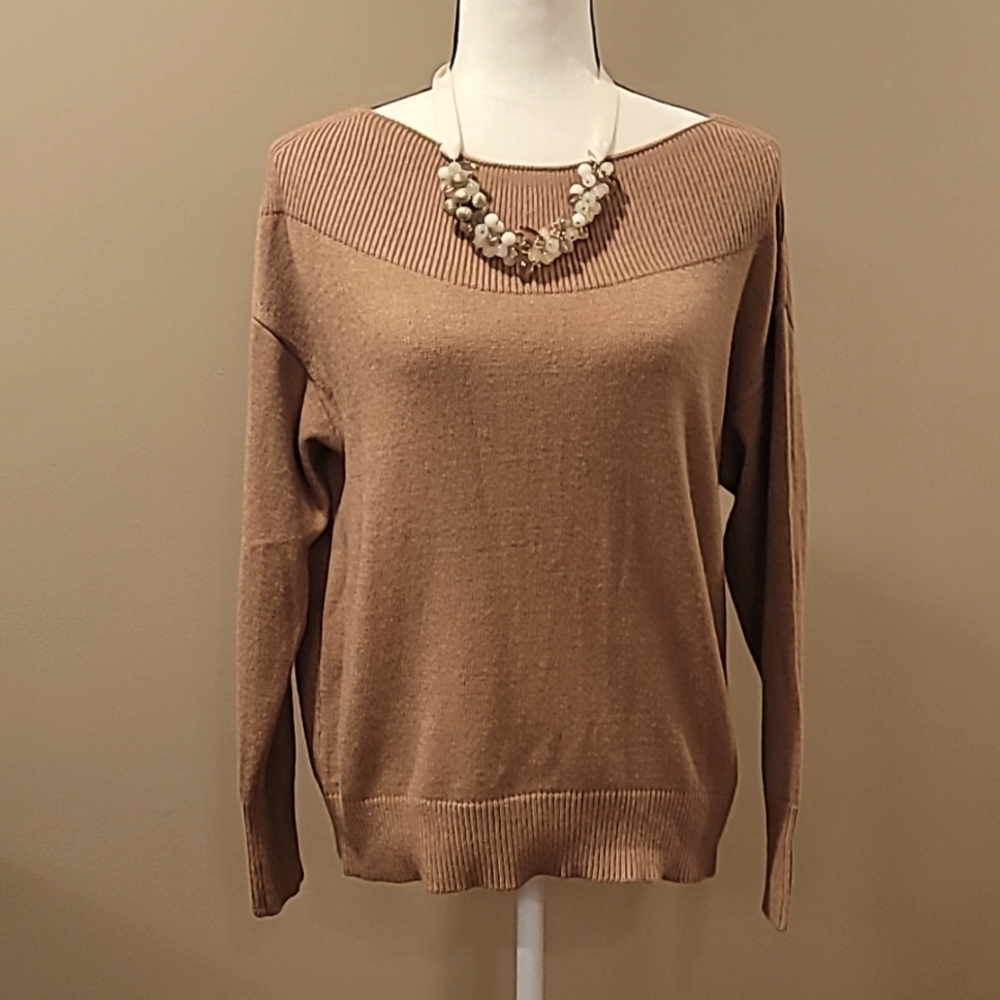 NWT Premise camel sweater top medium